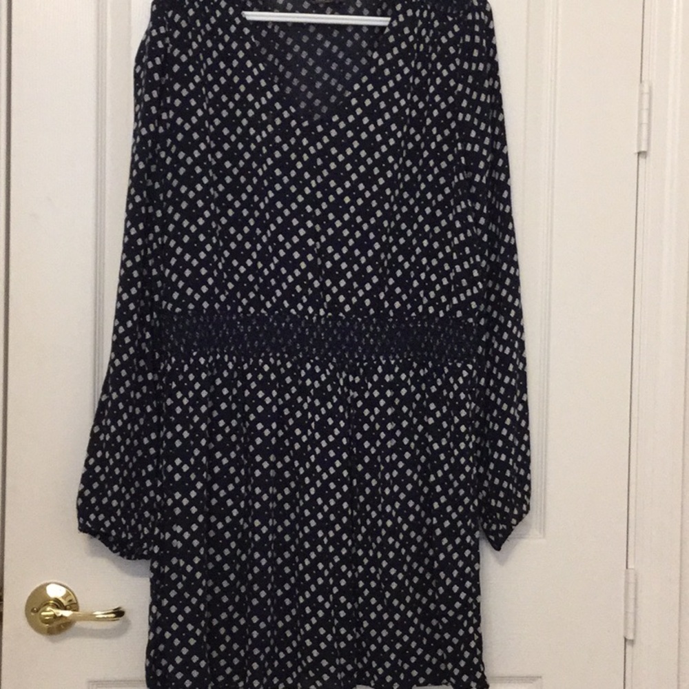 LuckyBrand Navy and White Dress
